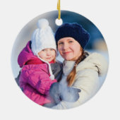 Erste Schneefall Keramik Ornament - Grau (Hinten)