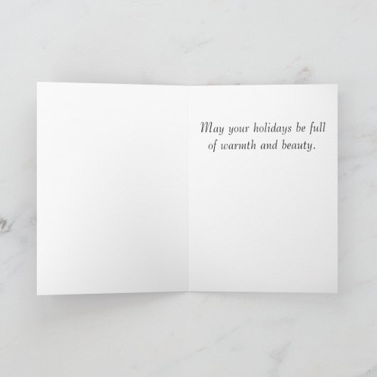 Erste Schneefälle Feiertagskarte (Innenseite)