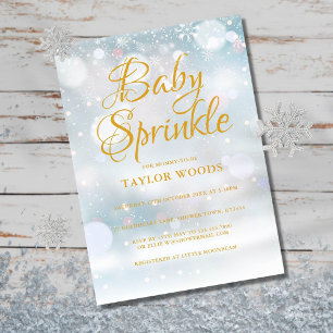 Erste Schneeflocken Baby Sprinkle / Shower Einladung