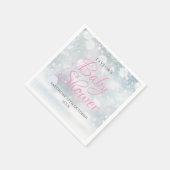 Erste Schneeflocken Babydusche / Sprinkle Serviette (Ecke)