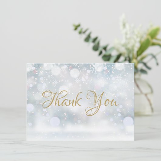 Erste Schneeflocken Danke (Stehend Vorderseite)