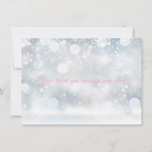 Erste Schneeflocken Danke (Rückseite)