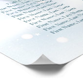 Erste Schneeflocken Hochzeitstabelle Poster (Ecke)