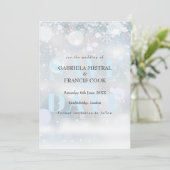 Erste Schneeflocken Save the Date Karte (Stehend Vorderseite)