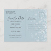 Erste Schneeflocken Save the Date Karte (Rückseite)