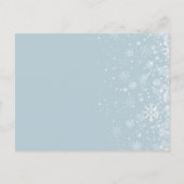 Erste Schneeflocken Save the Date Karte (Rückseite)