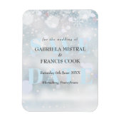 Erste Schneeflocken Save the Date Magnet (Vertikal)