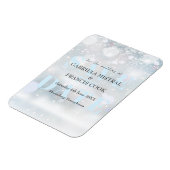 Erste Schneeflocken Save the Date Magnet (Linke Seite)