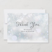 Erste Schneeflocken Vielen Dank Dankeskarte (Vorderseite)