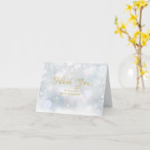 Erste Schneeflocken Vielen Dank Karte (Gelbe Blume)