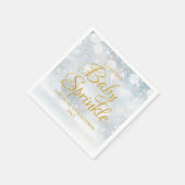 Erste Schneeflocken Winter Baby Sprinkle / Dusche Serviette (Ecke)