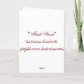 Erste Schneemännerkarte Feiertagskarte (Rückseite)