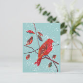 Erste Schneesaison Feiertagspostkarte (Stehend Vorderseite)