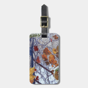 Erste Schneewinterszene Camouflage-Malerei Gepäckanhänger