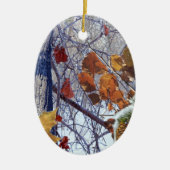 Erste Schneewinterszene Camouflage-Malerei Keramik Ornament (Vorne)