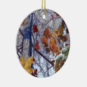 Erste Schneewinterszene Camouflage-Malerei Keramikornament (Rechts)