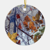 Erste Schneewinterszene Camouflage-Malerei Keramikornament (Vorne)