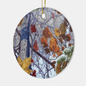 Erste Schneewinterszene Camouflage-Malerei Keramikornament (Links)