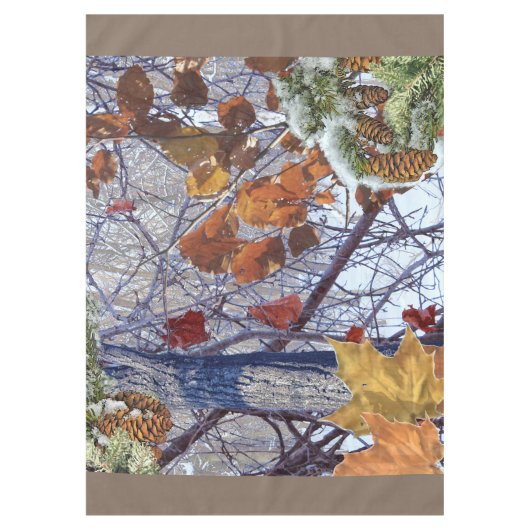 Erste Schneewinterszene Camouflage-Malerei Tischdecke (Vorderseite)