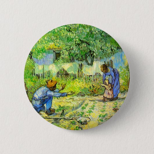 Erste Schritte, 1890 Vincent van Gogh. Button (Vorderseite)