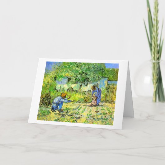 Erste Schritte, 1890 Vincent van Gogh. Karte (Vorderseite)
