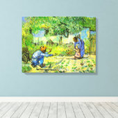 Erste Schritte, 1890 Vincent van Gogh Leinwanddruck (Insitu (Holzboden))