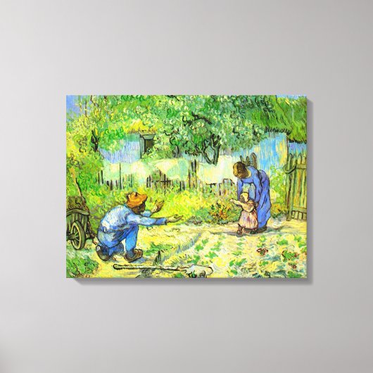 Erste Schritte, 1890 Vincent van Gogh Leinwanddruck (Vorderseite)