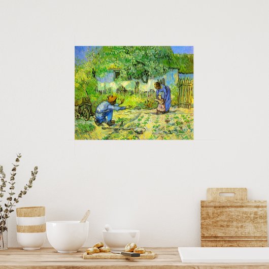 Erste Schritte, 1890 Vincent van Gogh Poster (Küche)