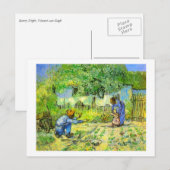 Erste Schritte, 1890 Vincent van Gogh. Postkarte (Vorne/Hinten)
