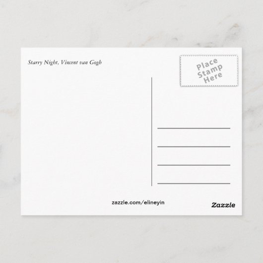 Erste Schritte, 1890 Vincent van Gogh. Postkarte (Rückseite)