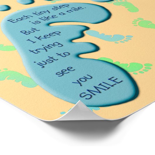 Erste Schritte - Baby Boy Poster (Ecke)