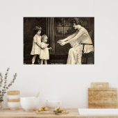 Erste Schritte des Babys Vintag 1918 Poster (Küche)