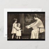 Erste Schritte des Babys Vintag 1918 Postkarte (Vorne/Hinten)