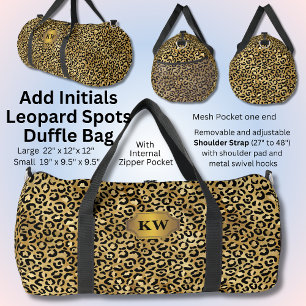 Erste Schritte hinzufügen, Gold auf Gold-Leopard-S Duffle Bag