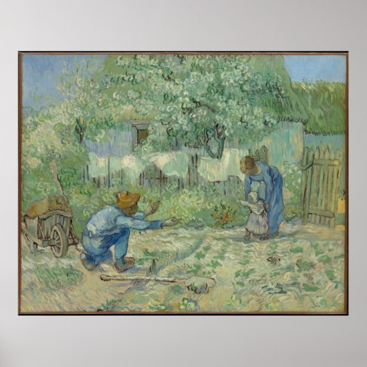 Erste Schritte nach Millet 1890 Vincent van Gogh Poster (Vorne)