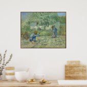 Erste Schritte nach Millet 1890 Vincent van Gogh Poster (Küche)