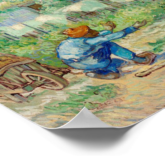 Erste Schritte nach Millet (1890) von Vincent Poster (Ecke)