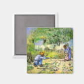 Erste Schritte (nach Millet) Van Gogh Fine Art Magnet (Vorderseite/Rückseite)