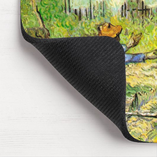 Erste Schritte (nach Millet) Van Gogh Fine Art Mousepad (Ecke)