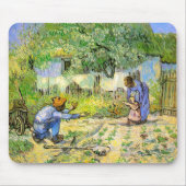 Erste Schritte (nach Millet) Van Gogh Fine Art Mousepad (Vorne)