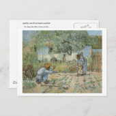 Erste Schritte (nach Millet) Van Gogh Fine Art Postkarte (Vorne/Hinten)