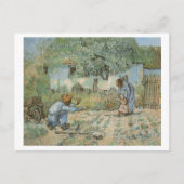 Erste Schritte (nach Millet) Van Gogh Fine Art Postkarte (Vorderseite)