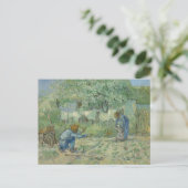Erste Schritte nach Millet, Van Gogh Postkarte (Stehend Vorderseite)