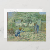 Erste Schritte nach Millet, Van Gogh Postkarte (Vorne/Hinten)