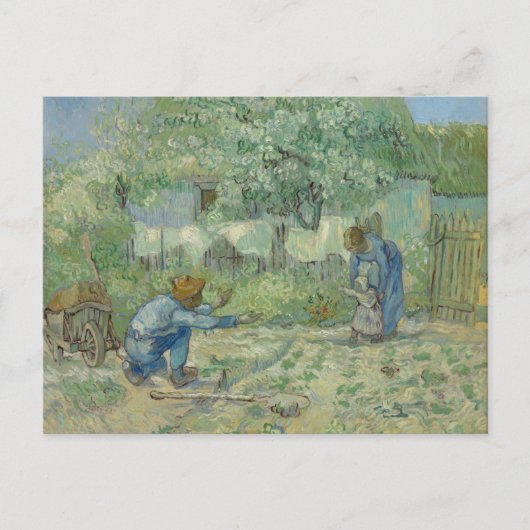 Erste Schritte nach Millet, Van Gogh Postkarte (Vorderseite)