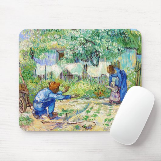 Erste Schritte (nach Millet) Vincent van Gogh Art Mousepad (Mit Mouse)