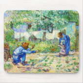 Erste Schritte (nach Millet) Vincent van Gogh Art Mousepad (Vorne)
