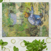 Erste Schritte (nach Millet) von Vincent van Gogh Geschirrtuch (Gefaltet)