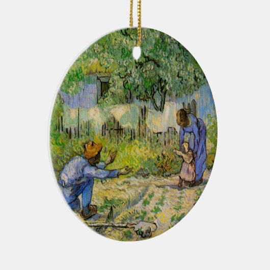 Erste Schritte (nach Millet) von Vincent van Gogh Keramik Ornament (Rechts)