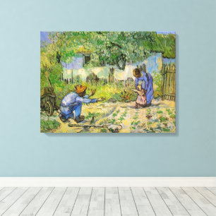 Erste Schritte (nach Millet) von Vincent van Gogh Leinwanddruck